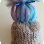 .baby Trol Hat, Blue And Gray Colors, Soft Yarn