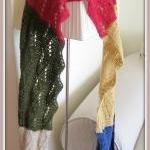 Knitting Scarf Pattern, 5 Colors, Merino Wool,..