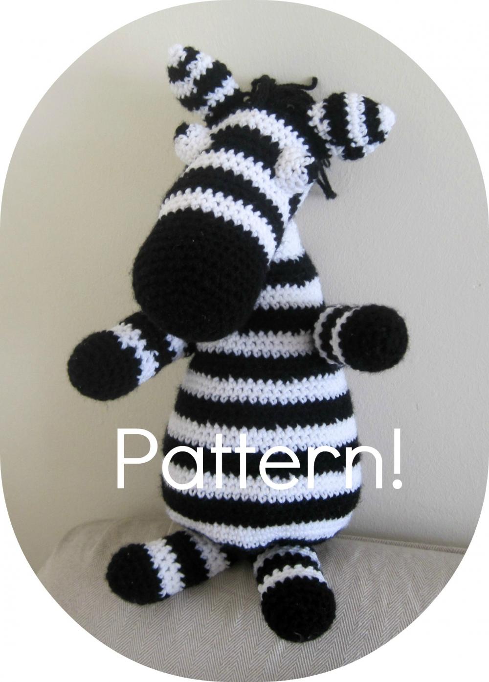 Crochet Pattern, Zebra Amigurumi Toy - Crochet Tutorial Pdf