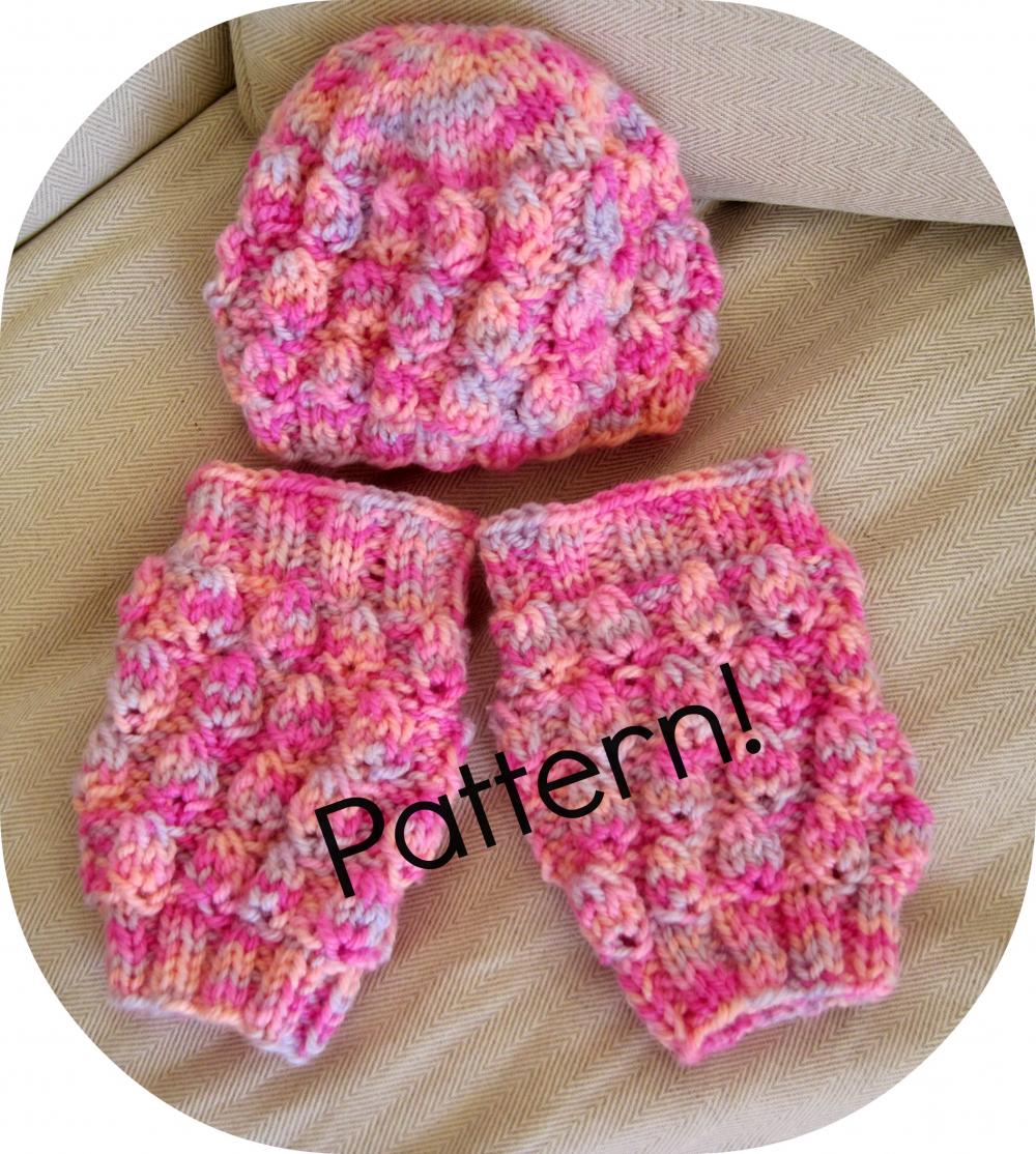 Knitting Baby Set Pattern, Hat And Leg Warmers - Knitting Tutorial Pdf