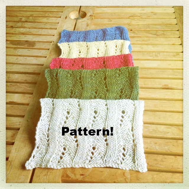 Knitting Scarf Pattern, 5 Colors, Merino Wool, Hand Dyed - Knitting Tutorial Pdf